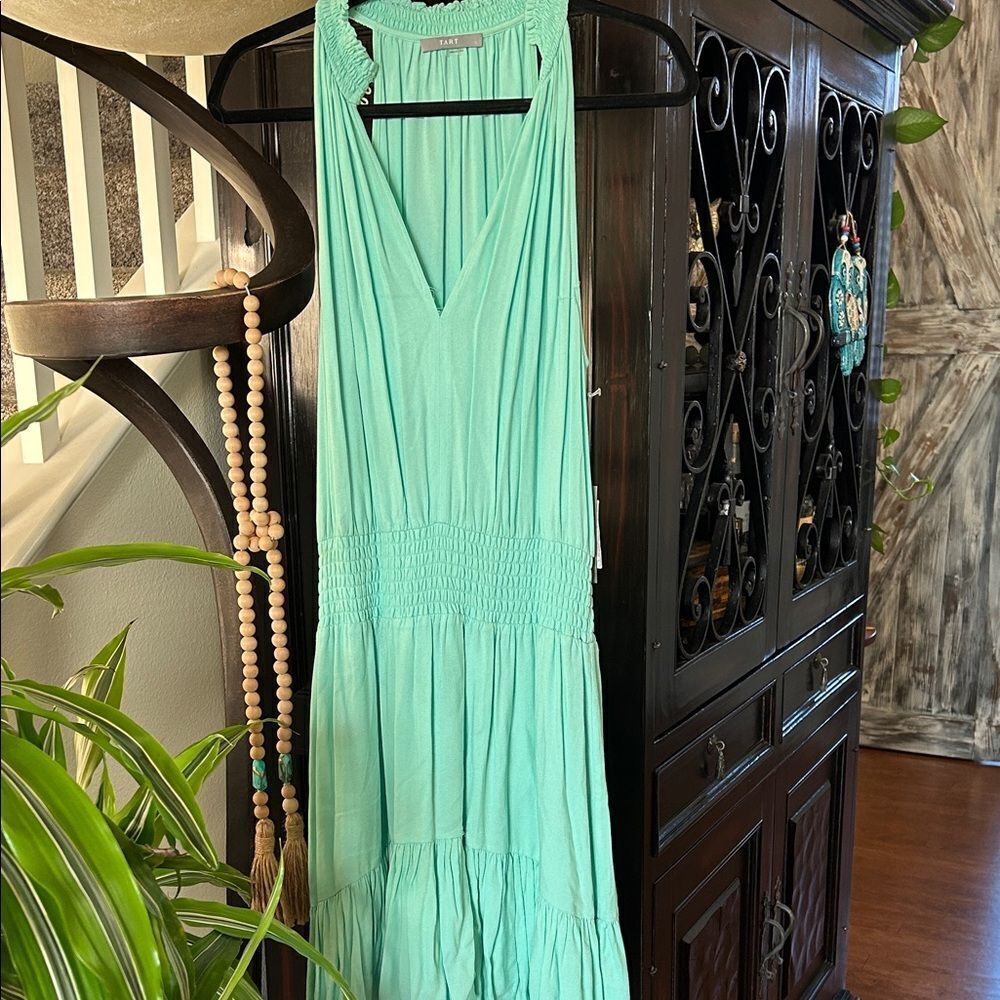 Tart Light Green Pleated Dress